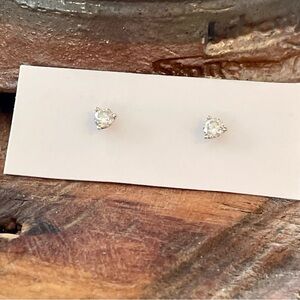 1/2 carat total weight Genuine Diamond Stud Earrings G/S2 White Gold